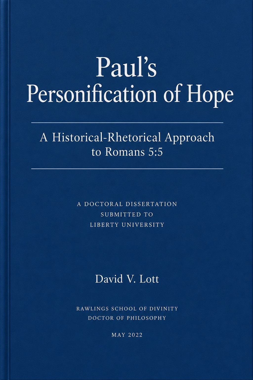 Book cover for Paul's Personification of Hope